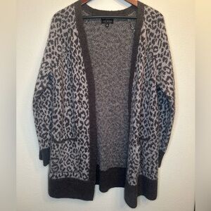 Lucky Brand Leopard Print Open-Front Cardigan 🖤
